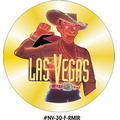 Vegas Vic Neon Cowboy Photo Hand Mirror (2.5" Diameter)